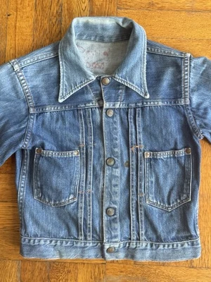 Chaqueta vaquera plisada cuchillo tipo 2 vintage años 50 remaches ocultos Foto 1 de 4