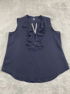 Tommy Hilfiger Mujer L. Top Tank Azul Oscuro Blanco Corporate Career C8 Foto 1 de 4