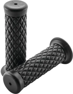 BikeMaster Quilted Grip - 124mm - Black Motorcycle Street Bike 102296 bkm102296 - Picture 1 of 3