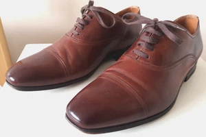 FLORSHEIM Memory Foam Size 10EEE Brown Leather Uppers Laced Formal Shoes - Picture 1 of 9