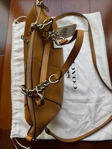 Nuevo Auténtico Cartera COACH 59501 SV/QD SV/LIGERA SANDDLE Cadena Pradera Etiqueta Nueva - Imagen 1 de 2