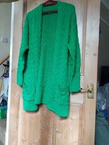 Next Green Kimono Cardigan With Pockets Oversized M - Picture 1 of 6