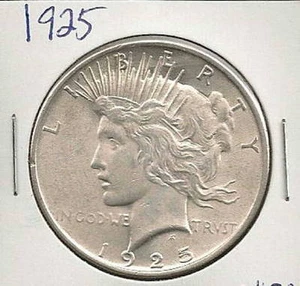 1925 Peace Dollar :  Choice BU Blazing White - Picture 1 of 2