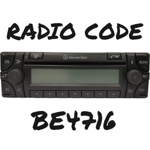 Radio Code passend für Mercedes-Benz Audio 30 APS BE4716 key kod codice unlock - Bild 1 von 2