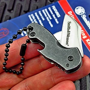 Smith & Wesson Drive Mini Small Keychain Bottle Opener Folding Pocket EDC Knife - Picture 1 of 4