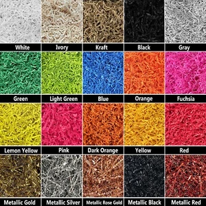 Crinkle Cut Paper Shred Filler for Gift Box and Basket Filling 2 Ounce to 10 LB - Picture 1 of 35