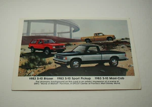 2 1983 Chevrolet Chevy S-10 Blazer Pickup Truck Promo New NOS Dealer Postcard - Picture 1 of 3