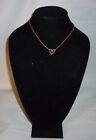 Vintage Petite Avon Diamond Heart Goldtone Chain Fashion Necklace 15" - FN0047