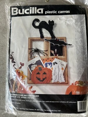 Bucilla Plastic Canvas Kit 6193 - Halloween Frame and Card Holder - Image 1 of 4