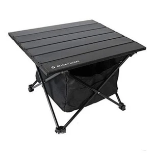 Portable Camping Table Ultralight Aluminum Camp Table with Storage Small Black - Picture 1 of 7
