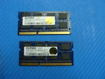 HP Touchsmart 23" 520-1020 Elpida Memory RAM 4GB 2x2GB PC3-10600S - Image 1 of 2