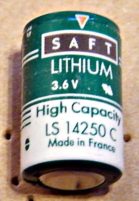 Batería recargable de litio de alta capacidad NOS SAFT LS 14250 C Foto 1 de 2