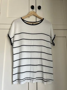 NEXT Lightweight Striped Jumper Size 14 White & Blue - Picture 1 of 9