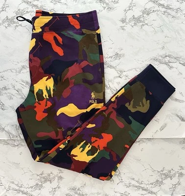 Calça jogger polo Ralph Lauren pônei camuflagem estampa total malha espectro tamanho grande - Imagem 1 de 4