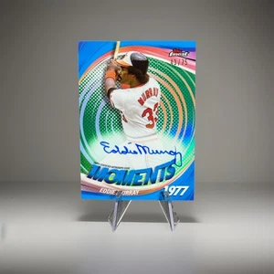 2025 Topps Finest - Finest Moments Autographs Eddie Murray Green Refractor /75 - Picture 1 of 6