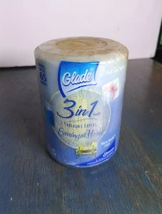 2002 Glade 3 In 1 Candle Evening Home Clean Linen Warm Hearth NOS Fast Shipping  - Picture 1 of 6