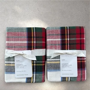 🎄 NEW Pottery Barn STEWART TARTAN PLAID Euro Shams — Set of 2  NWT🎁 - Picture 1 of 1