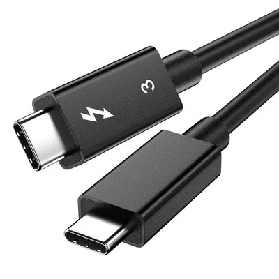 Thunderbolt 3 USB-C Data Cable 40Gbps 100W PD Fast Charge Full-Function 0.5m - Image 1 of 4