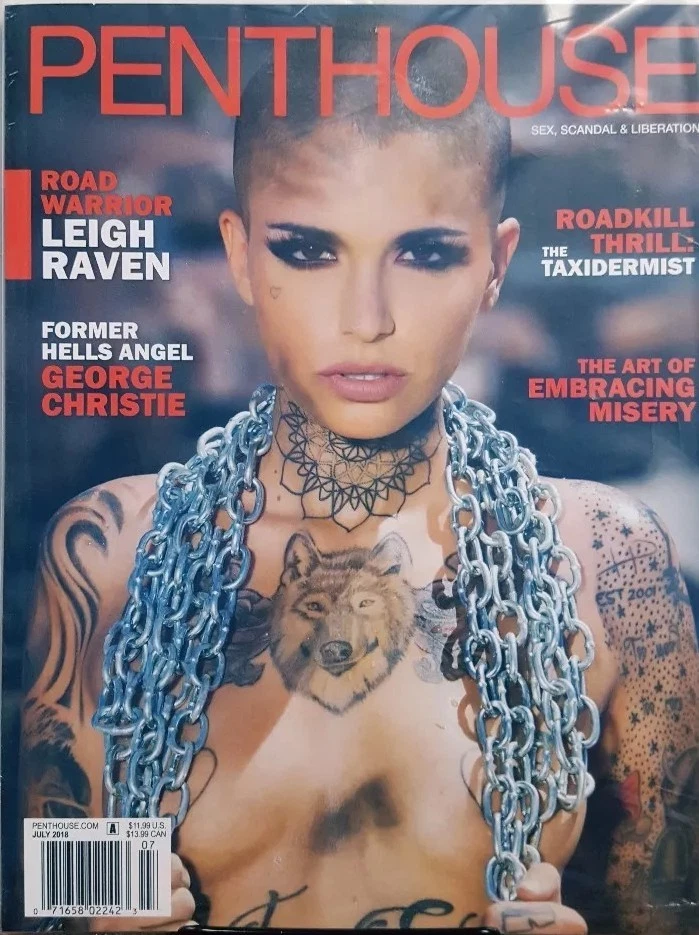 Penthouse July 2018 Leigh Raven Hells Angel George Christie FREE SHIPPING CB - Image 1 of 1