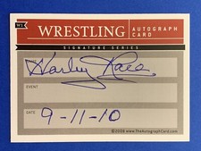 THE KING HARLEY RACE (Dec) HOF Signed WWF Signature Card Autograph Auto WWE d