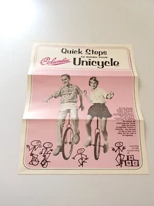 Steps To Riding Your Columbia Unicycle Pamphlet Manual 1950's 1960's Mint Cond - Picture 1 of 3