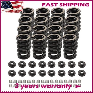For Chevrolet SBC 327 350 400 Valve Springs Kit 550" w/ Steel Retainers Locks - Picture 1 of 8