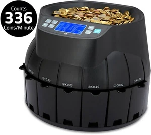 EURO COIN MONEY COUNTER SORTER MACHINE CASH CURRENCY COUNTING AUTOMATIC ZZAP - Picture 1 of 10