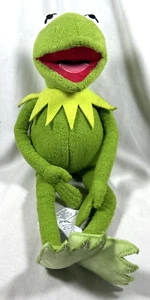 "FELUCHE USADO DISNEY LOS MUPPETS KERMIT LA RANA 16"" SIN ETIQUETA COLGANTE" - Imagen 1 de 11