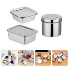 3 Pcs Sample Box Stainless Steel Bento Containers Snacks Lunch