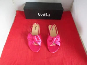VAILA SHOES Lila Puffy Knot Crisscross Slingback Flat Sandals US Size 10 - #979 - Picture 1 of 11