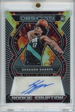 2022-23 Panini Obsidian Shaedon Sharpe RC Rookie Eruption Autograph #d 08/99