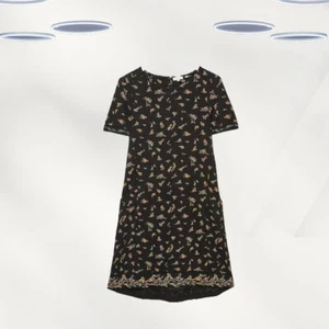 Ex Fat Face Women's Short Sleeve Simone Garden Jersey Dress in Black (Defect) - Picture 1 of 2