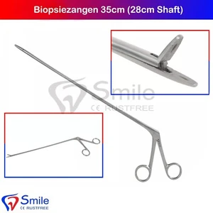 Medical Biopsy Forceps Clamps Surgical Gynecology 35Cm (28Cm Shaft) - Picture 1 of 4