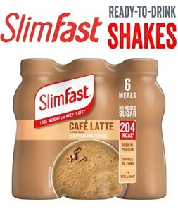 12 SlimFast Cafe Latte Meal Replacement Shakes Weight Loss Diet Milkshake Drink