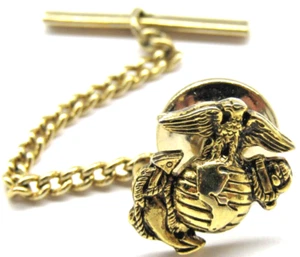 US Marine Corps Eagle Tie Pin Lapel Tack Patriotic Vtg Military Veteran American - Picture 1 of 3
