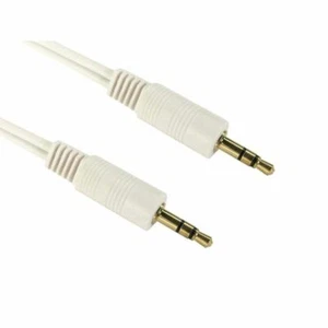 1m 3.5mm Jack Plug Aux Cable Audio Lead For Phone MP3 iPod Car GOLD White - Picture 1 of 1