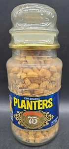 Vintage 1981 75th Anniversary Pflanzgefäße Mr. Peanut Dekanter Glas versiegelt - Bild 1 von 6