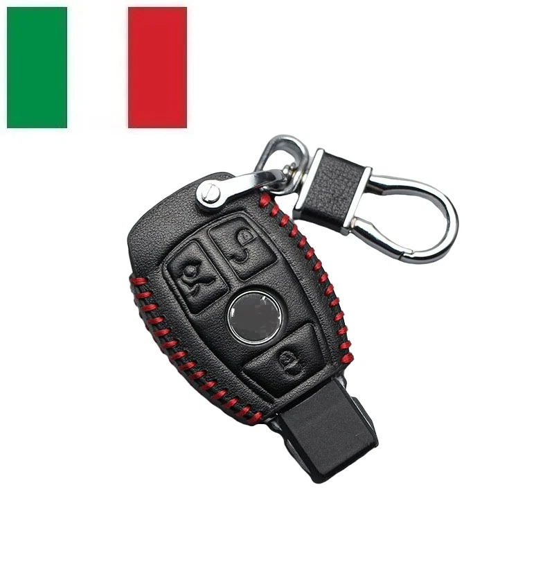 Portachiavi Cover Guscio per Chiave Mercedes Classe C E AMG 3 Tasti Similpelle  - Immagine 1 di 4