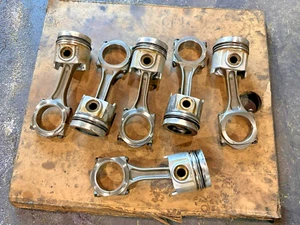 Set of 6 Caterpillar 3406B CAT Diesel Engine Connecting rod & Piston 8N1727 OEM - Picture 1 of 7