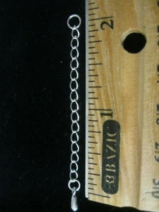 EXTENSORES 2" - 925 pulsera/collar extensión de plata esterlina BASTÓN EN UN EXTREMO - Imagen 1 de 8