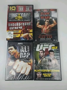Lot of 4 MMA DVDs (9 DISCS) WWE Wrestling UFC Boxing Muhammad Ali Rap *AS IS* - Picture 1 of 5