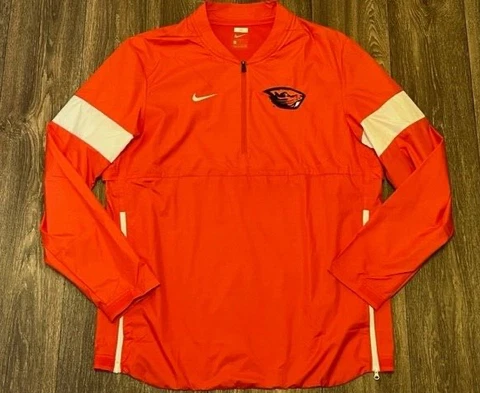 Oregon State Beavers Nike Team Issued Lightweight 1/4 Zip Vented Jacket Size L Cover