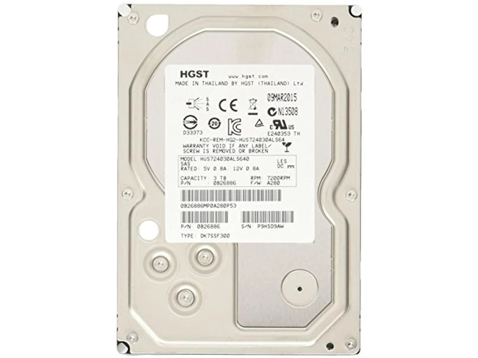 Hitachi HUS724030ALS640 3TB 7.2K SAS 3.5" HDD Hard Drive - Image 1 of 1