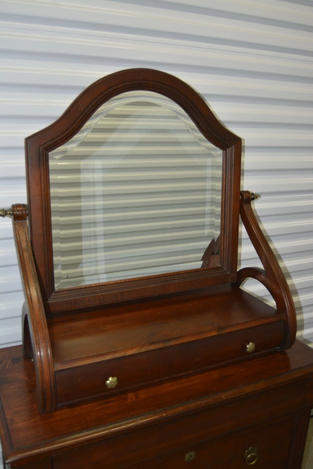 Ethan Allen British Classics Dresser Mirror Jewelry Box #29-5400 260 Cinnabar A - Image 1 of 4