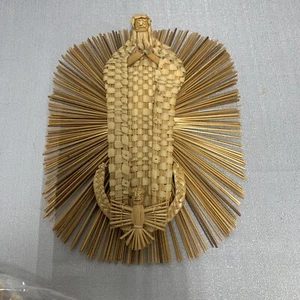 RARE Braided Straw Madonna With Child Ornament Mexican Tarascan - Picture 1 of 9