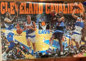 Cleveland Cavaliers Team Starline Poster 1995 Original Full Sized - Picture 1 of 1