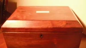 Elegant Early Victorian Bevel Top Sewing/Jewelers Box; No Key - Picture 1 of 12