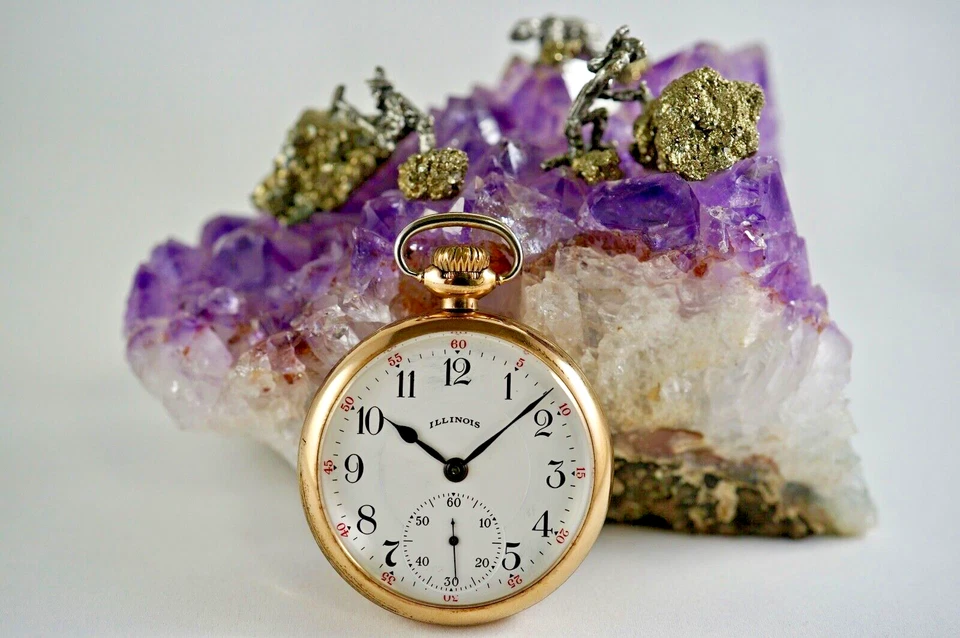 1922 Illinois Time King Grade 806 Model 9 21J 16S 3 Positions Pocket Watch Runs - Image 1 of 4