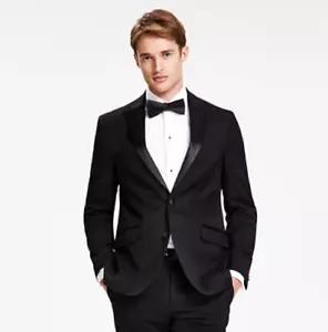 Kenneth Cole Reaction Men's Slim-Fit Flex Tuxedo Suit Separate Jacket,Black, 42R - Picture 1 of 2