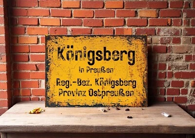 ALTNORD Ortsschild Königsberg in Ostpreußen Preußen Metallschild Schild Alu